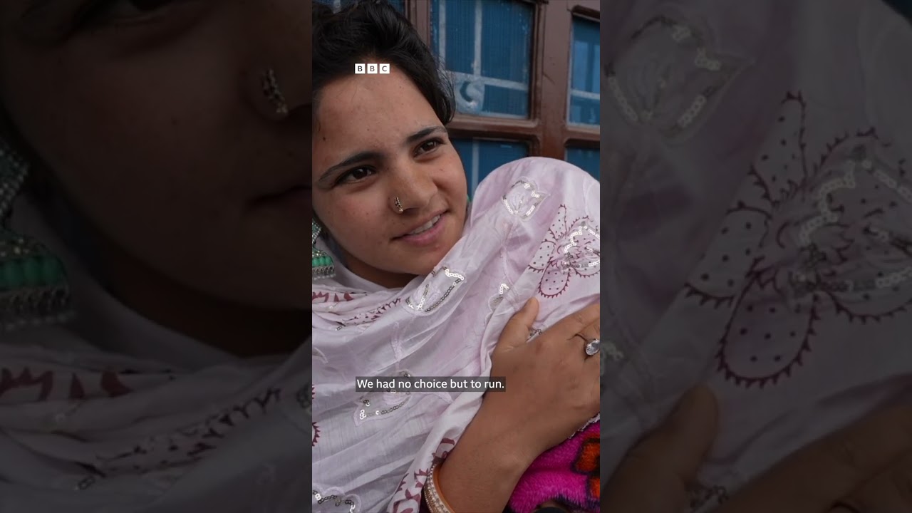 Locals flee Poonch: ''A shell fell right in front of our home' | BBC News India