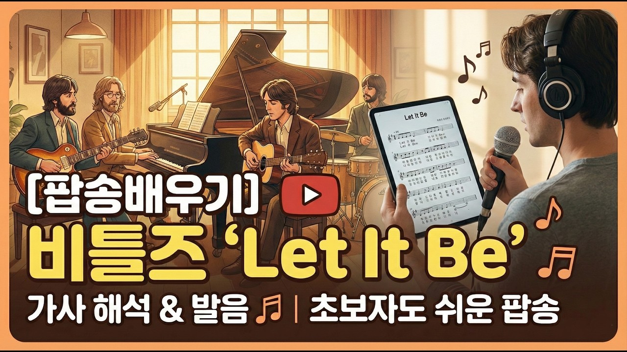 [팝송배우기] 'The Beatles- Let It Be(비틀즈 명곡, 렛잇비) 가사 해석 및 발음 🎵 | 초보자도 부르기 쉬운 팝송 #팝송배우기 #올드팝 #팝송영어