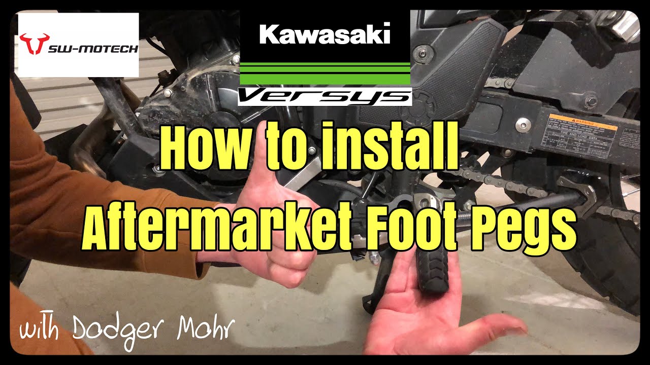 Kawasaki Versys X 300 - How to install SW-Motech ion footrest/foot pegs
