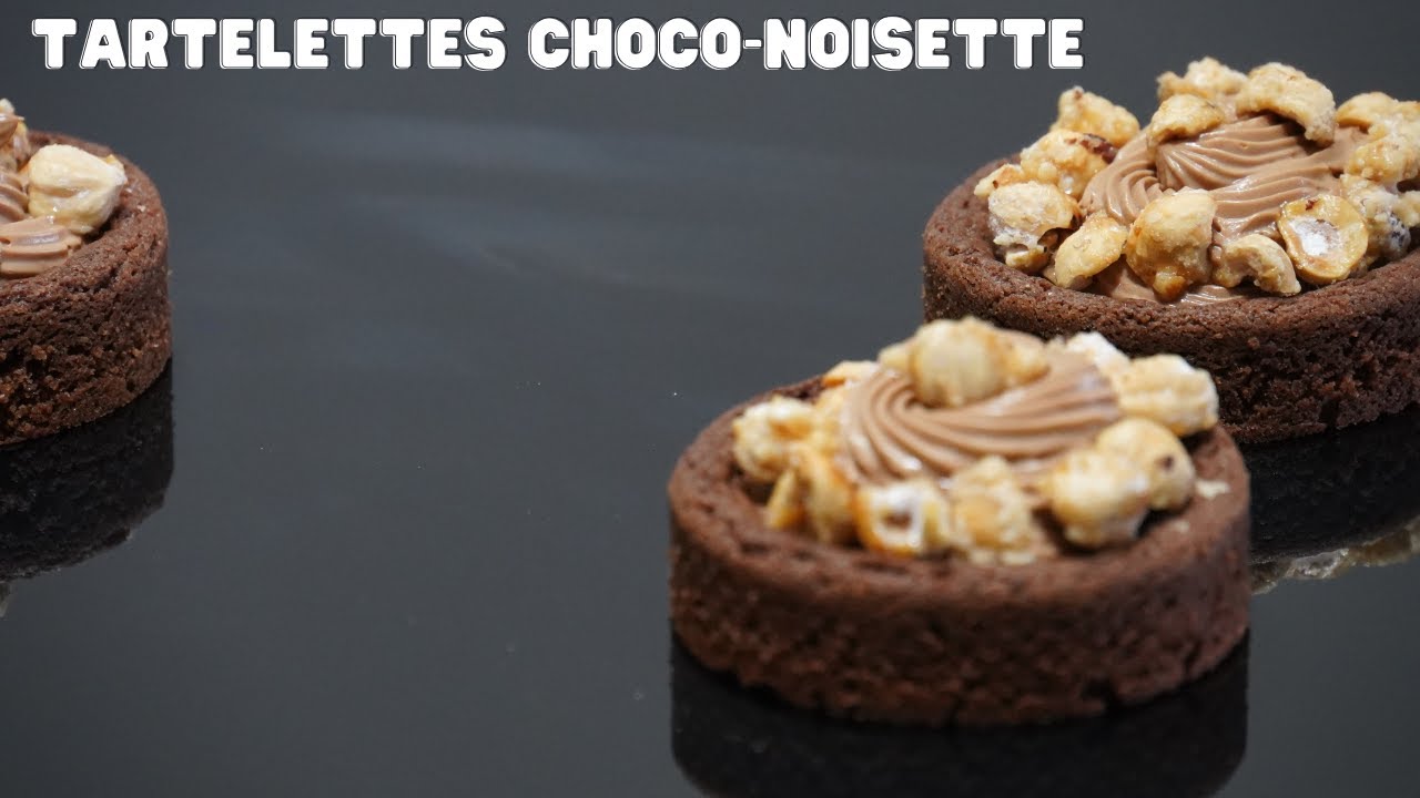 ✨ TARTELETTES CHOCO-NOISETTE : Sablé Breton Cacao, Ganache Lactée & Noisettes Caramélisées