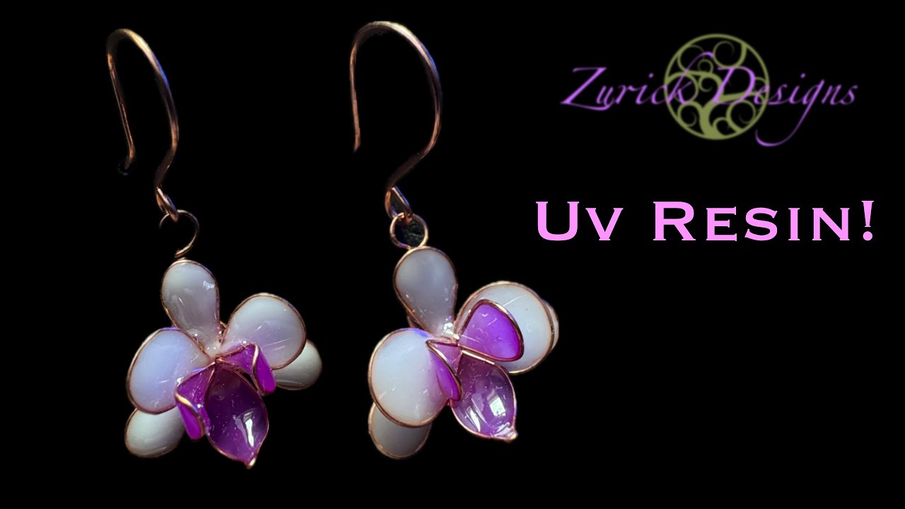 DIY Wire & Resin Orchid Dangle Earrings- So Fun!! 🌸