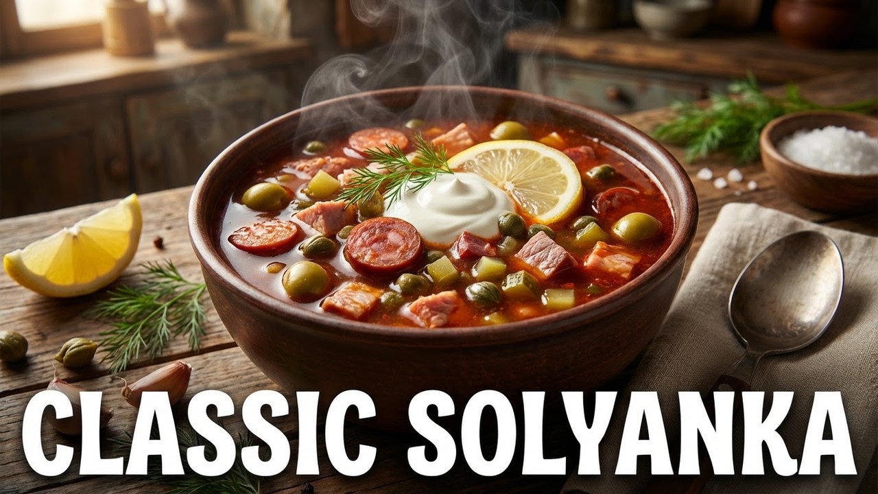 Traditional Solyanka Soup Recipe! Smoked Pork, Sausage & Pickled Cucumbers