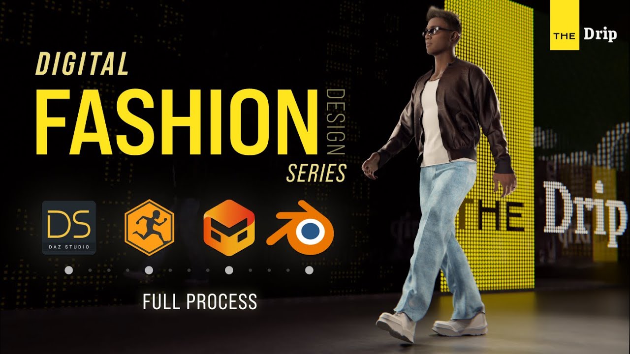 Digital Fashion Design │ Full Process Overview │ Blender, Marvelous Designer, Daz Studio, Mixamo