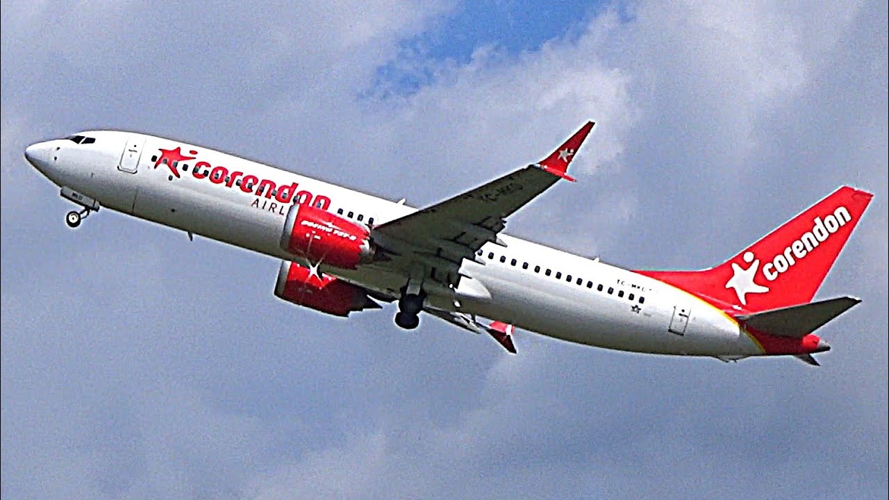 Corendon Airlines Boeing 737 max 8 Landing & Takeoff at Bodensee Airport