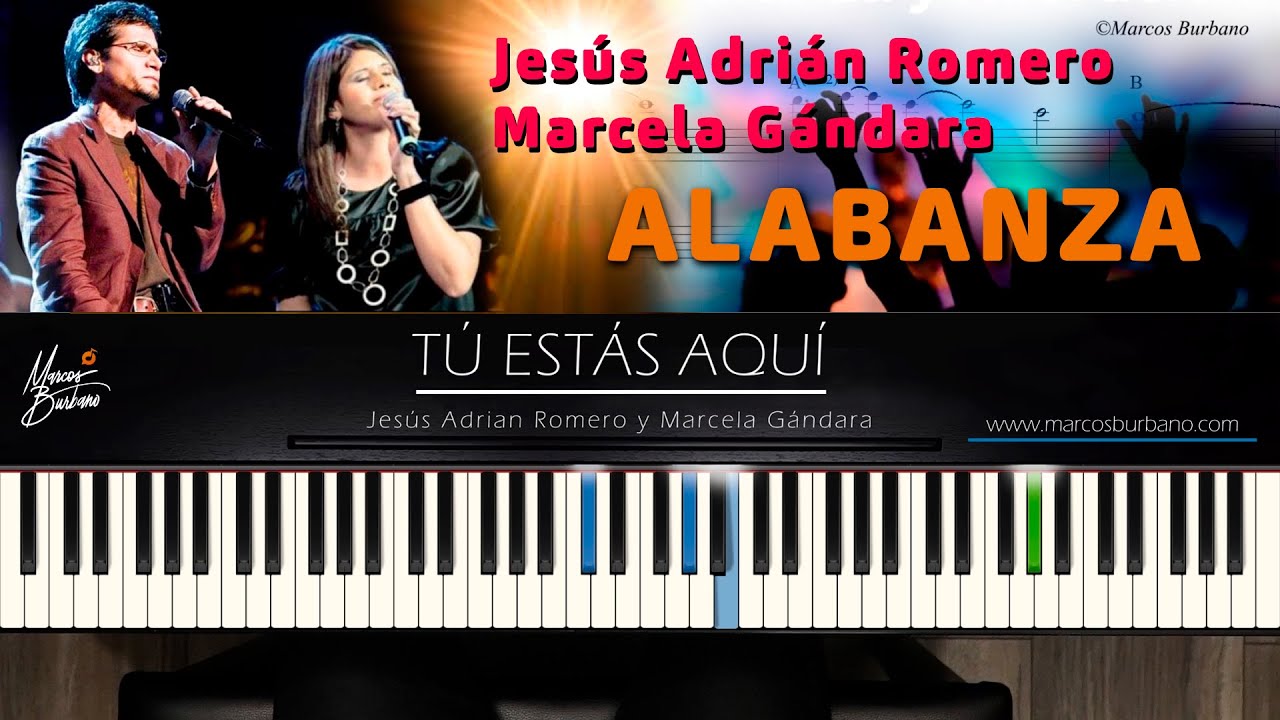 TU ESTAS AQUI Jesús Adrián Romero y Marcela Gándara | PIANO CRISTIANO | MUSICA CRISTIANA DE ALABANZA