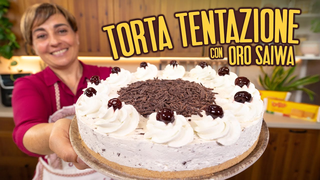 TORTA TENTAZIONE CON BISCOTTI ORO SAIWA Ricetta Facile - Fatto in Casa da Benedetta
