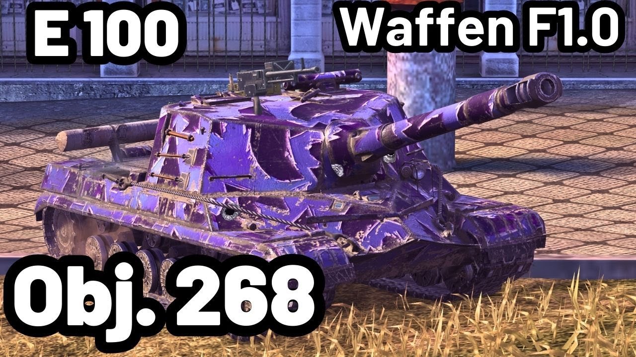 Obj. 268, E 100, Waffen F1.0 | WOT Blitz Pro Replays