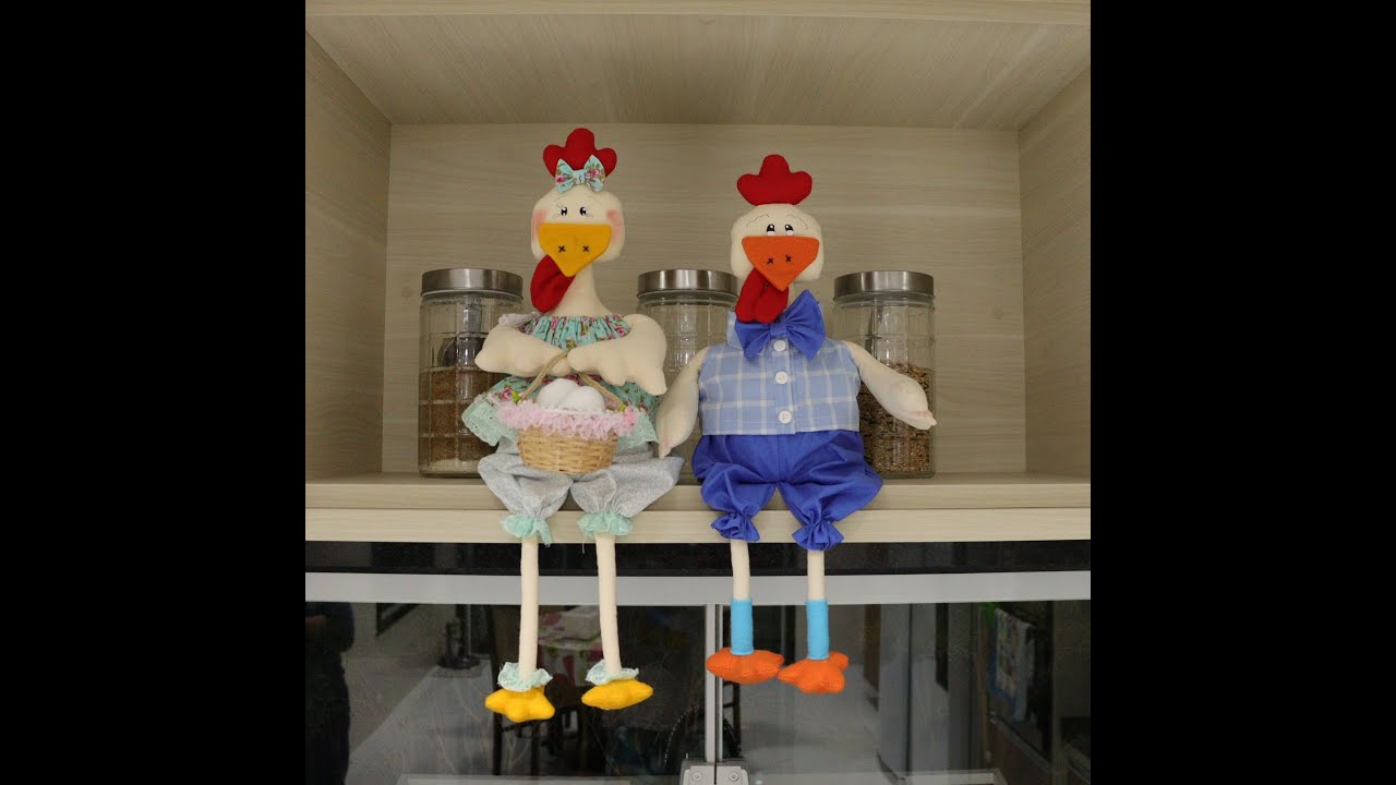 Casal de galinha para enfeitar a cozinha