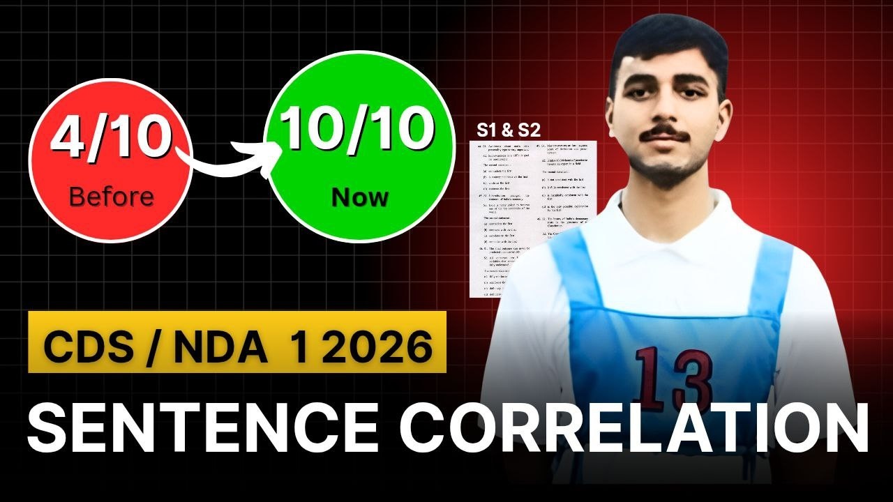 Sentence Correlation (S1&ndash;S2) for CDS/NDA  | 90% Students Get This Wrong