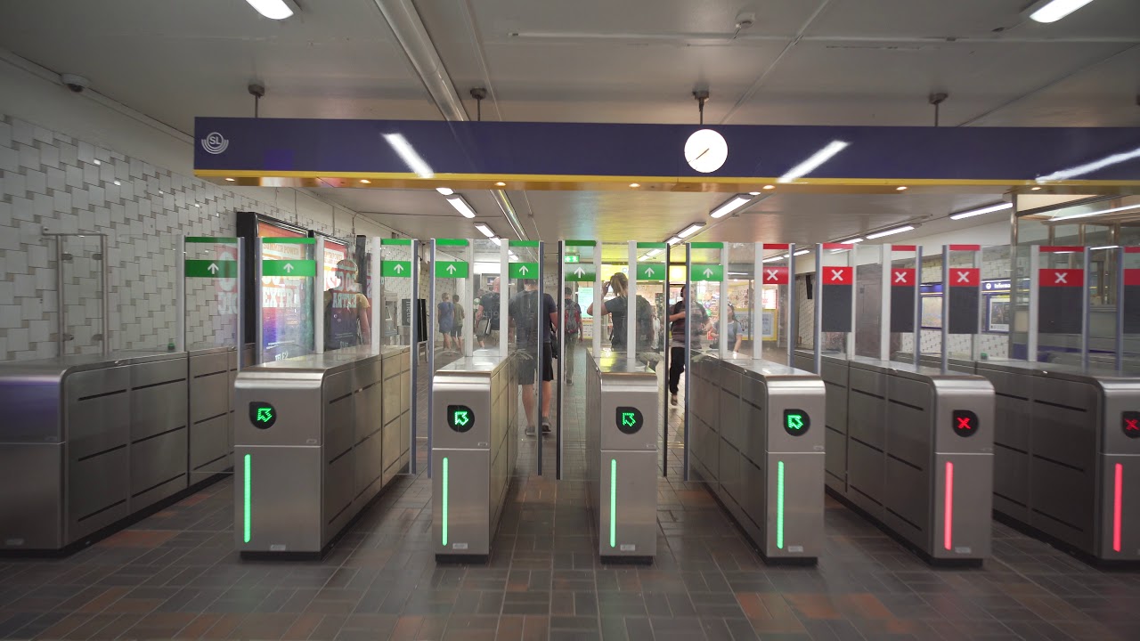 Sweden, Stockholm, subway ride from Slussen to Mariatorget