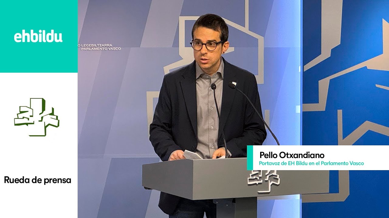 Comparecencia de PELLO OTXANDIANO tras las palabras de Javier De Andr&eacute;s (PP) contra EH Bildu