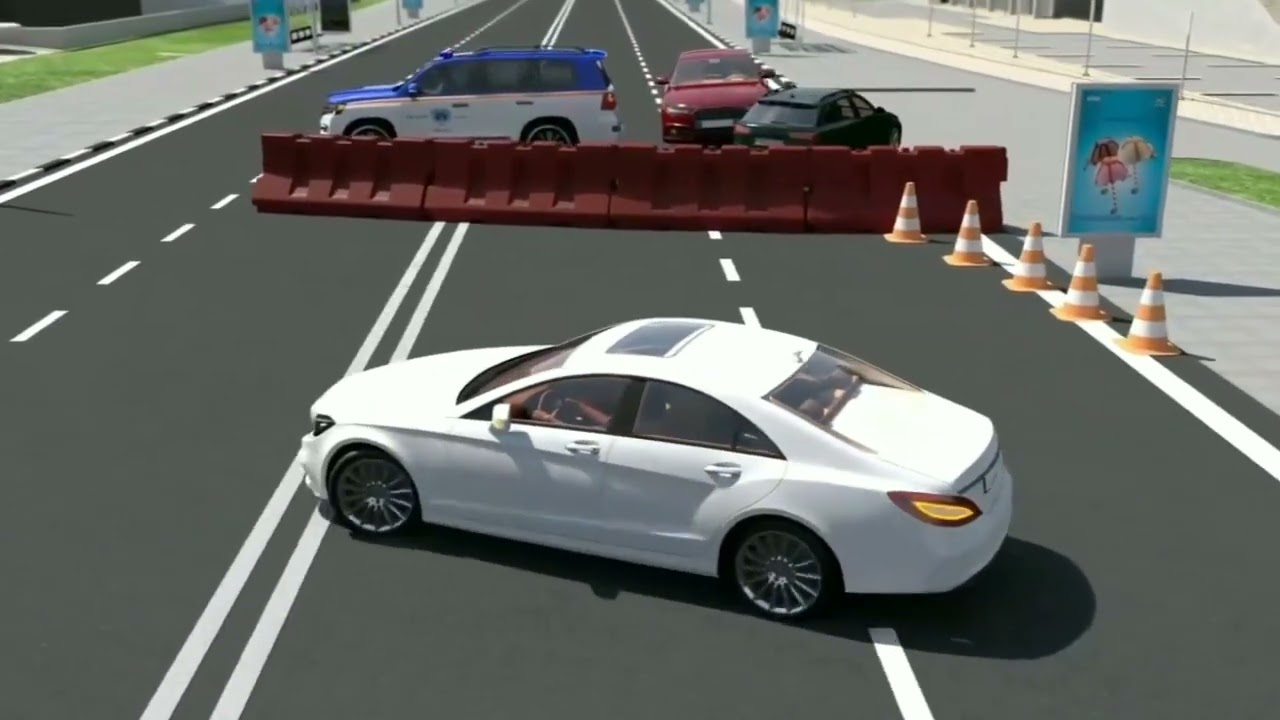 How To Do U -Turn In Manual Car| U- Turn Car Accident|U-Turn Cartoon