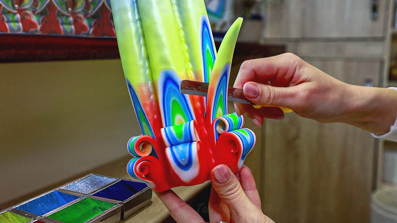 Amazing Process of Making Hand Carved Candles
