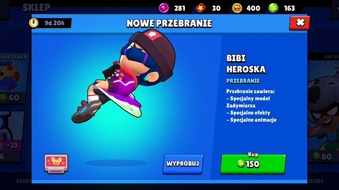 Kupuję Skina Do Bibi z kodem VCR! | Brawl Stars Polska