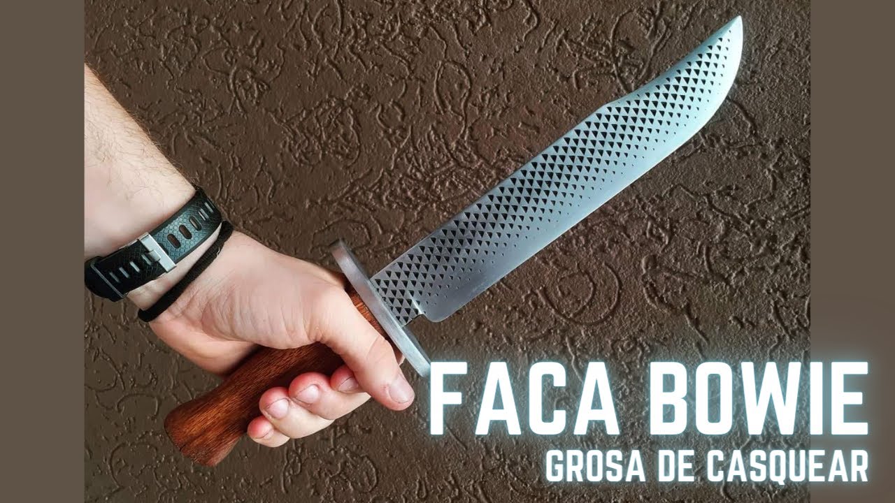 FACA BOWIE feita com grosa de casquear cavalos