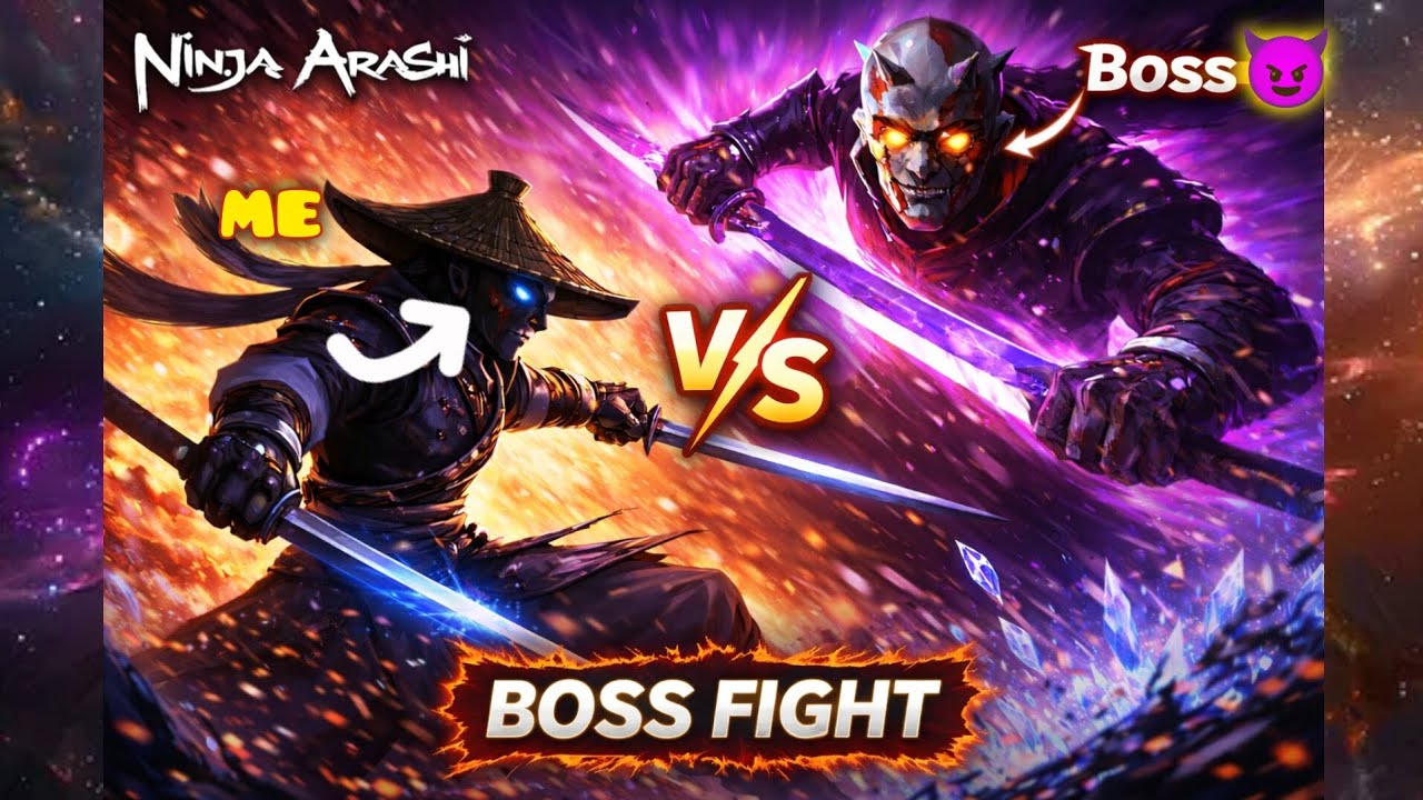Ninja Arashi Final Boss Fight 🔥 Full and The Boss 😎😎😎