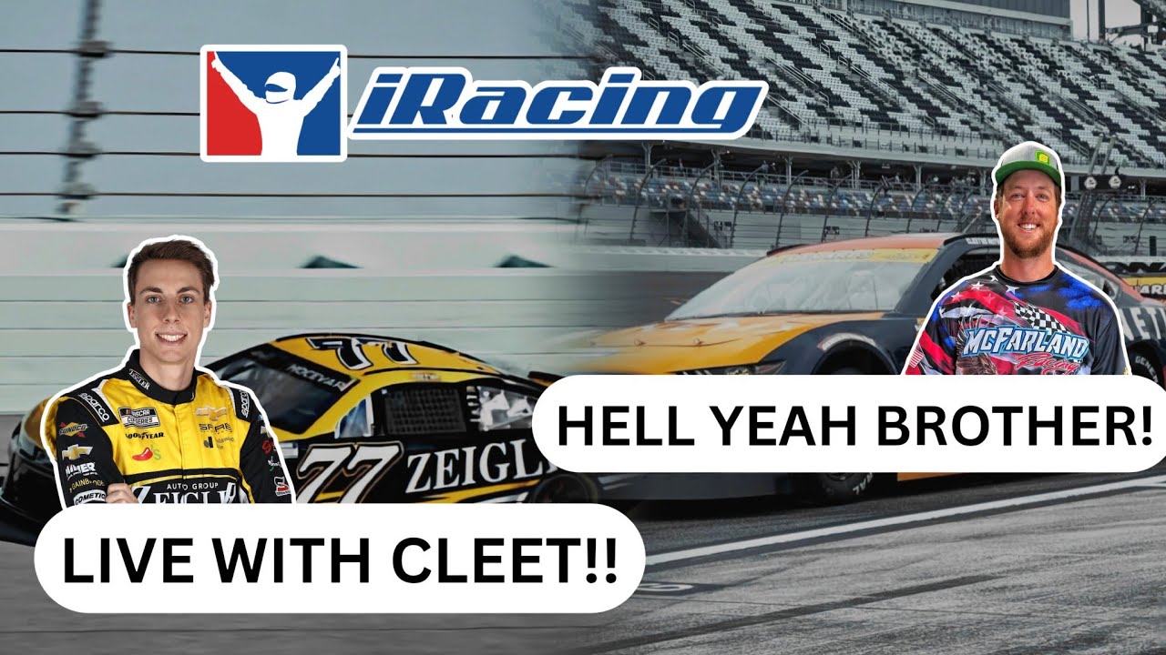 CLEETUS MCFARLAND'S IRACING DEBUT!! | @CarsonHocevar | @CleetusM | iRacing