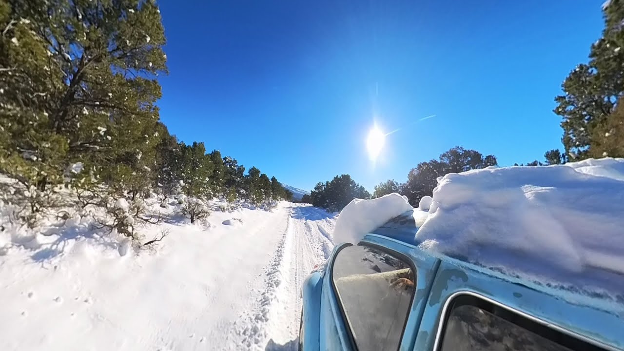 1971 VW bug Snow Test