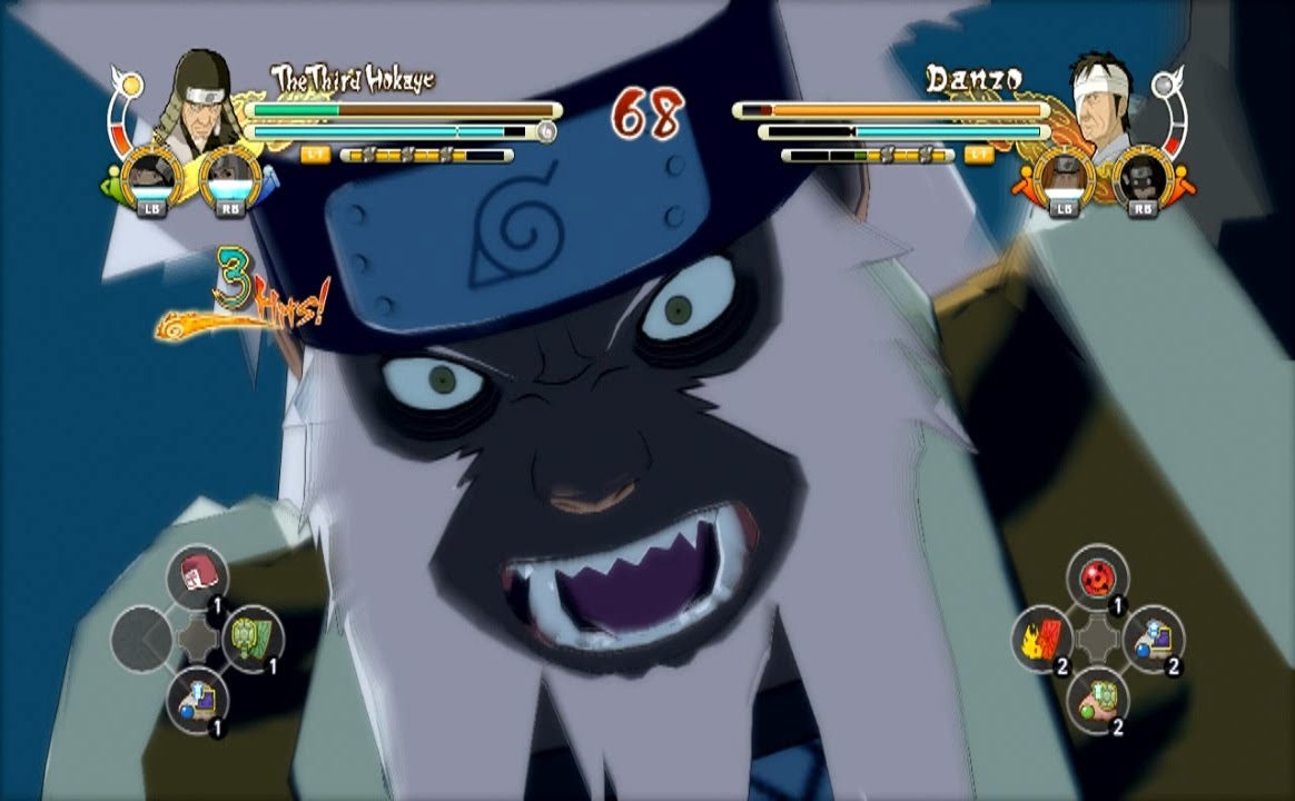 (XBOX 360) Leaf Higher Ups vs New Hokage's Group Naruto Ultimate Ninja Storm 3