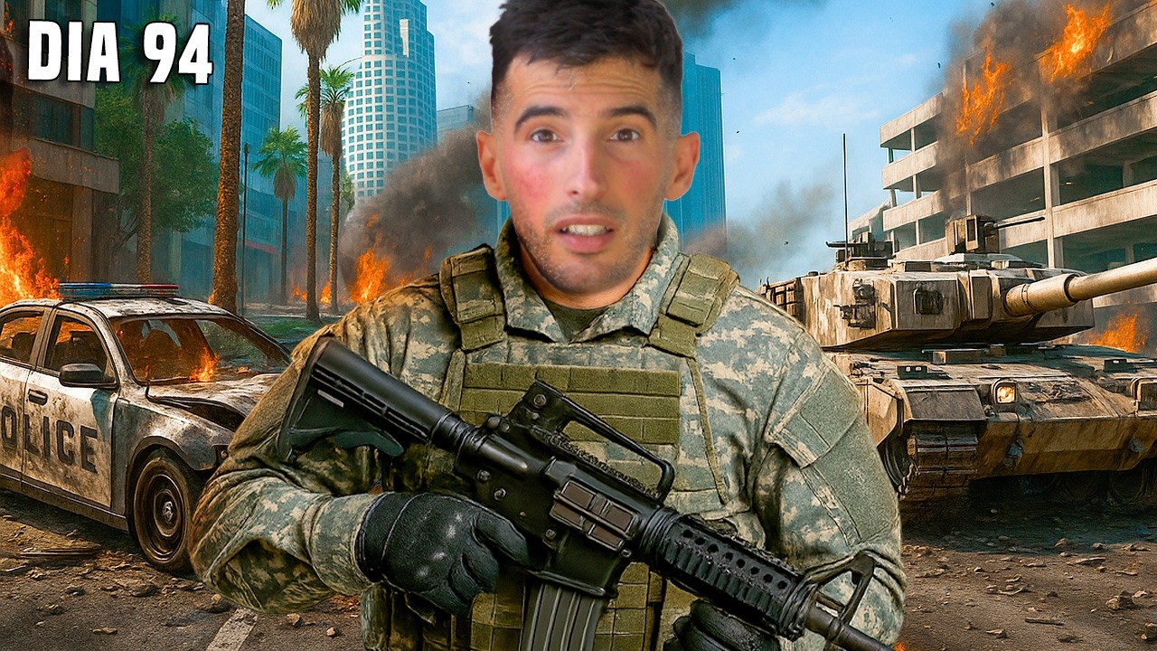 SOBREVIVÍ 100 DÍAS como SOLDADO MILITAR  en GTA 5! (Mods)
