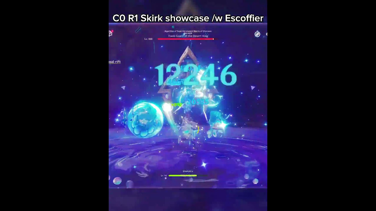 C0 R1 SKIRK SHOWCASE/W ECSOFFIER #genshin #genshinimpact #skirk #hoyocreators #shorts