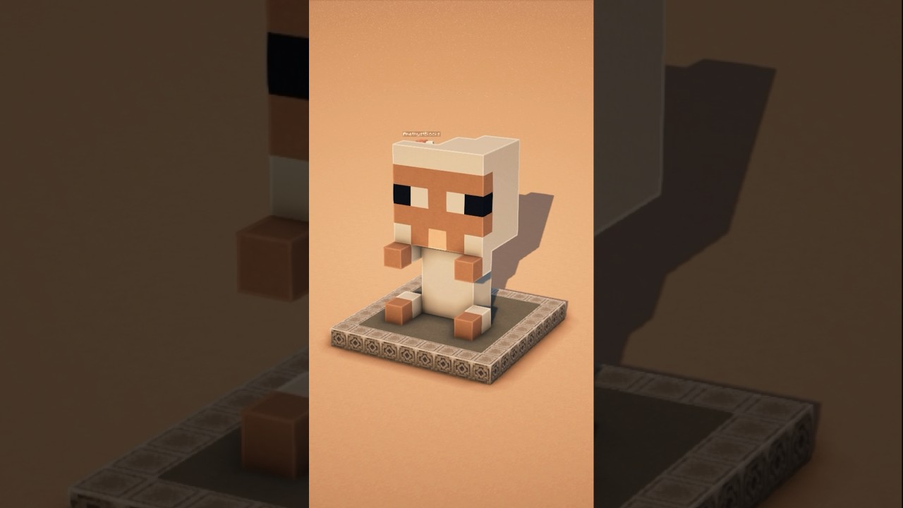 Relax while I build the biggest mob collection ever 4: Sheep Plushie Statue 🐑 #minecraft #shorts