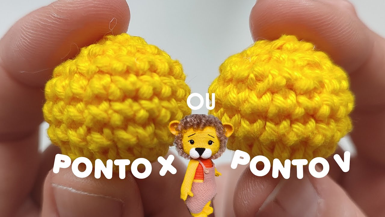 Ponto X Ou Ponto V? #amigurumi #passoapasso #dicasdecroch&ecirc; #pontodecroche #iniciante