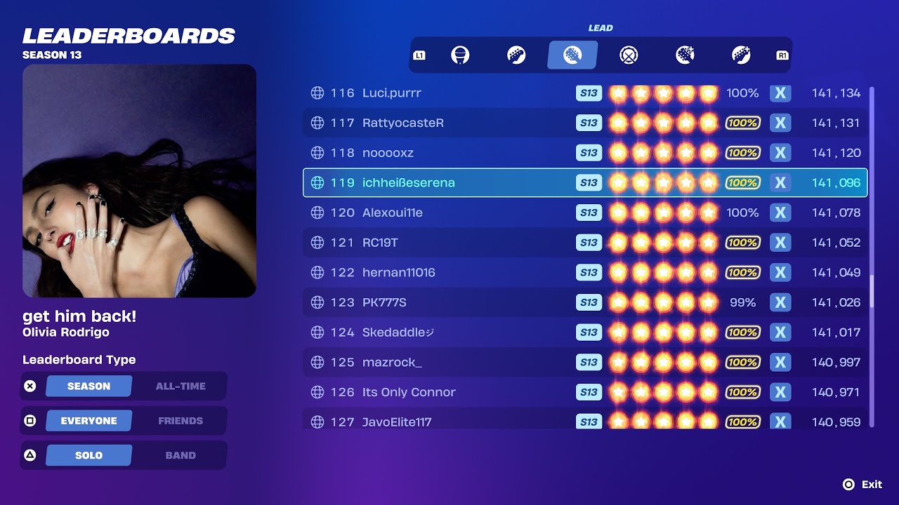 [Fortnite Festival S13] get him back 100% FC Expert Lead