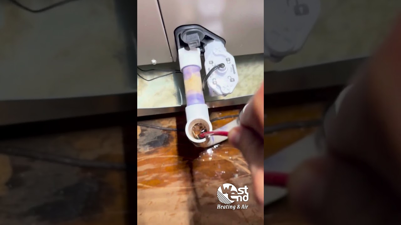 How HVAC Techs Fix a Clogged AC Drain Line | West End Heating & Air #shorts  #hvac