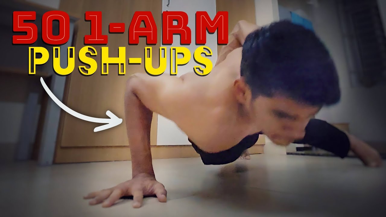Doing 50 One Arm Push-Ups 💀