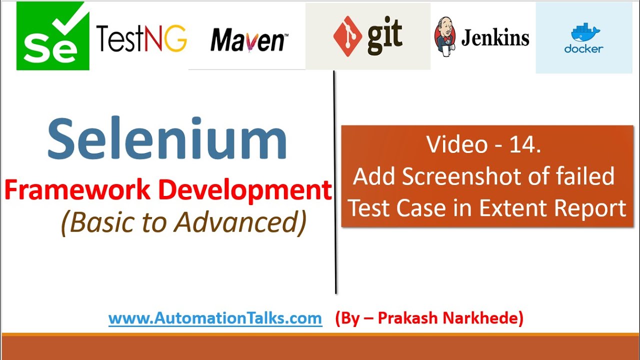Selenium Framework - Basic- 14. Добавьте скриншот неудачных тестов в отчёт об объёме.