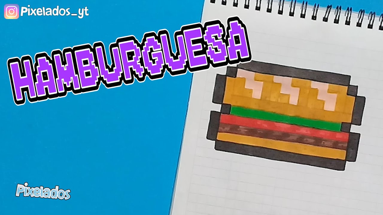 COMO DIBUJAR HAMBURGUESA PIXEL ART - PIXELADOS