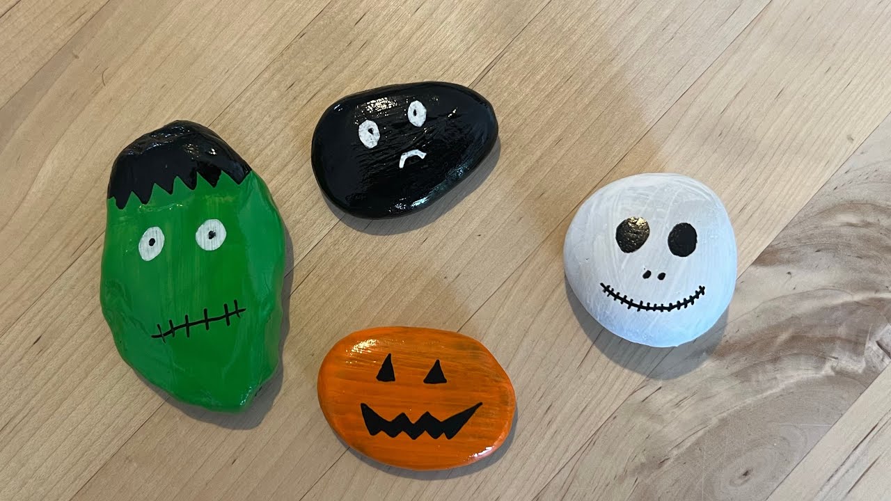 Bricolage d'Halloween - Galets décoratifs