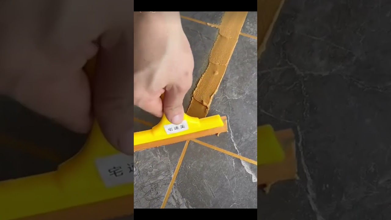 tile floor and wall grout technique