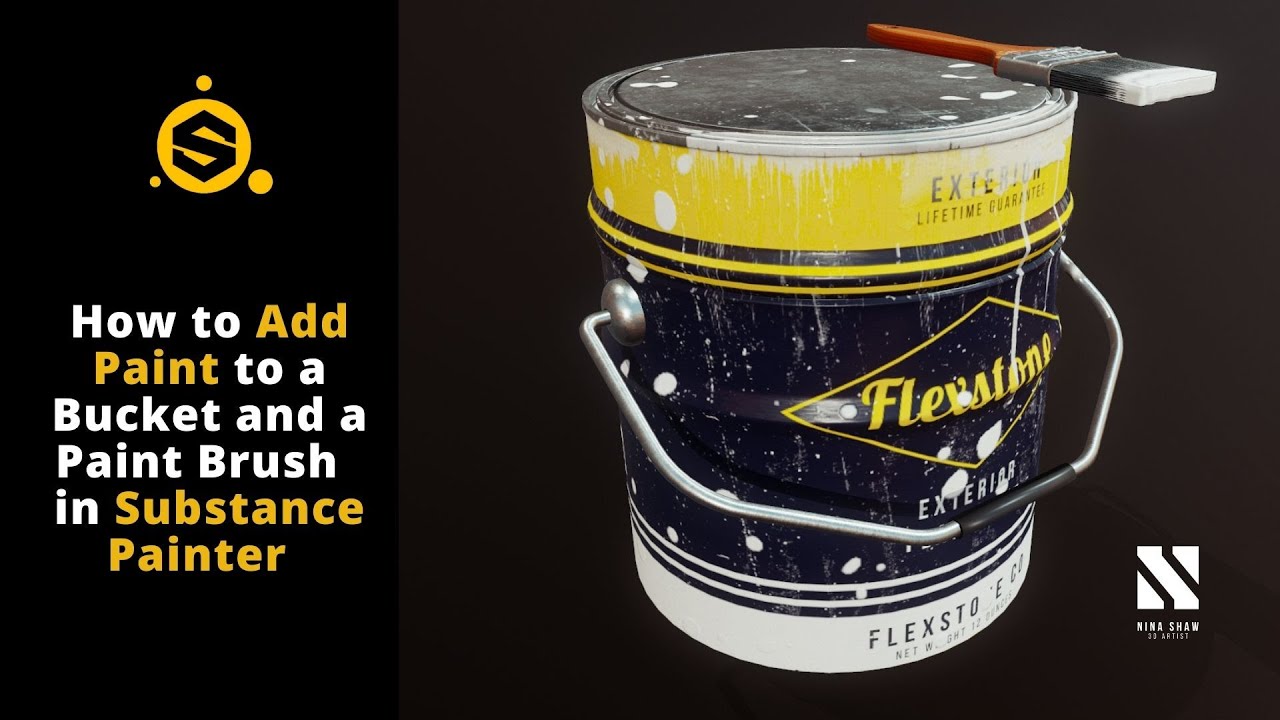 How to Add Paint to a Bucket and a Brush in Substance Painter