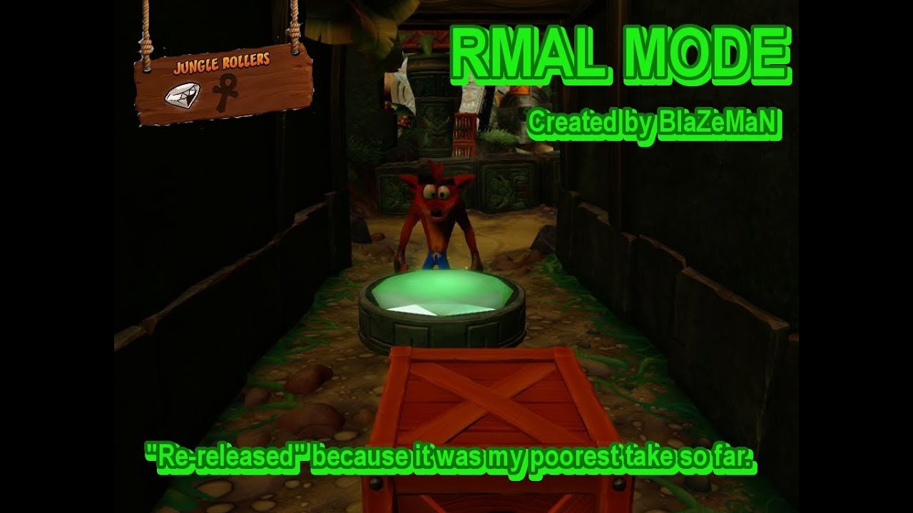 Jungle Rollers RMAL MODE mod Re released (Crash Bandicoot N Sane Trilogy) (Old Version)