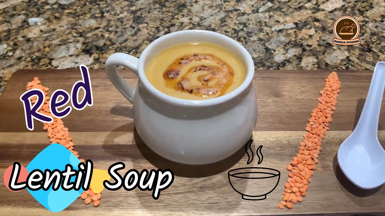 Red Lentil Soup | One Pot Soup Recipe | Italian Red Lentil soup