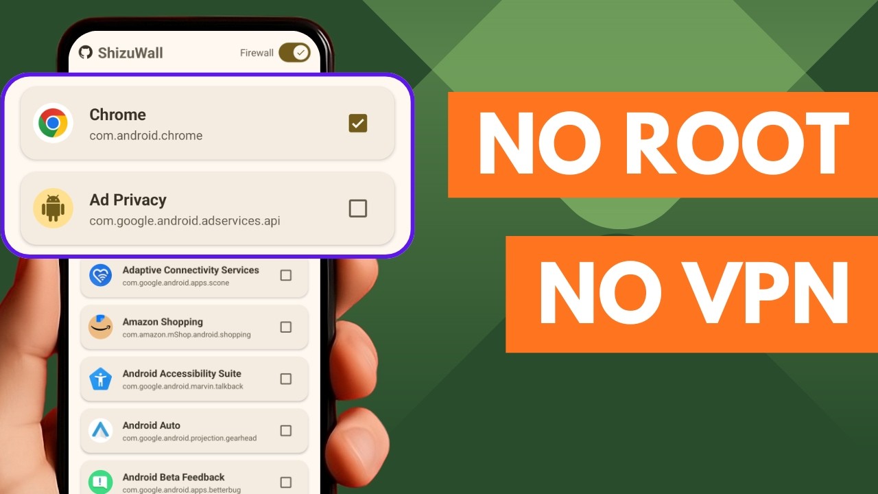 ShizuWall for Android Blocks Internet for Apps!!! No Root! No VPN!
