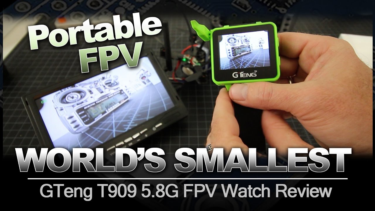 WORLD'S SMALLEST FPV Monitor - GTeng T909 5.8G FPV Watch