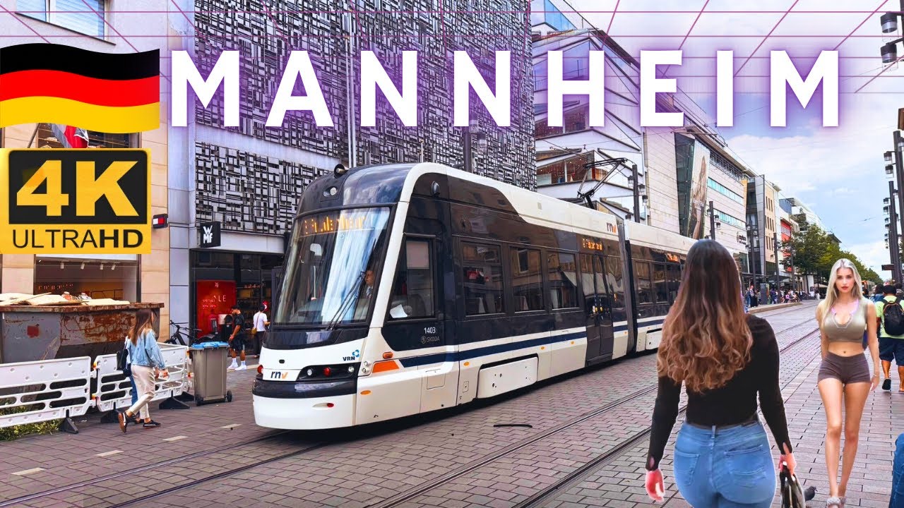 Mannheim City Germany Walking Tour | 4K Virtual Walk Through the Square City #walking 