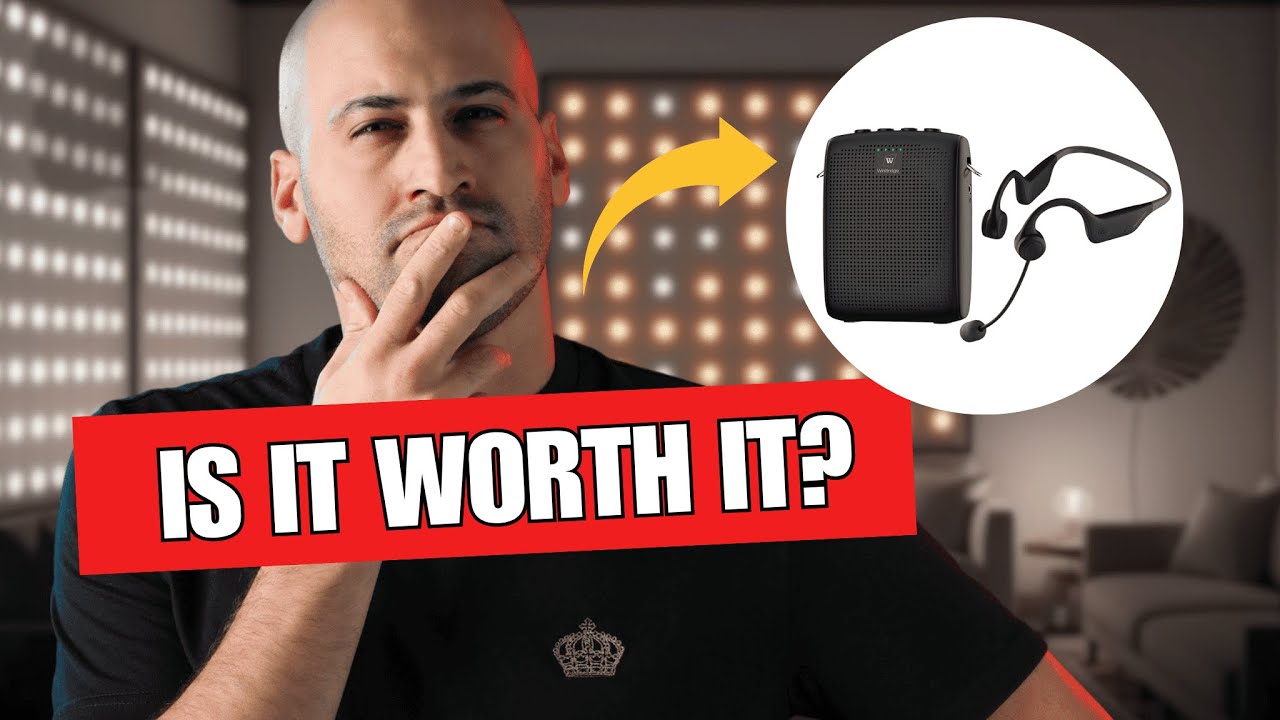 WinBridge Voice Amplifier Wireless Microphone Earhook, Portable Speaker and Mic for Teachers