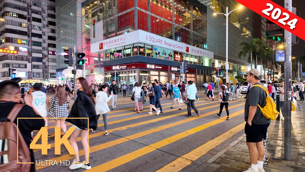 Hong Kong 🇭🇰 Street Walk | 4K | Downtown City Tour | Tsim Sha Tsui | 尖沙咀 香港 | Virtual Walking 2024