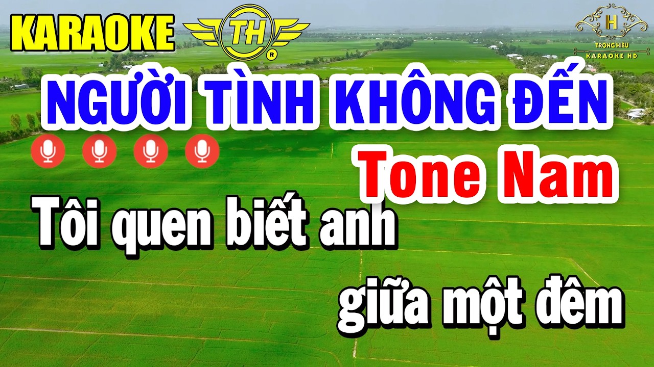 Người Tình Không Đến Karaoke Tone Nam ( Dm ) Nhạc Sống Dễ Hát | Trọng Hiếu