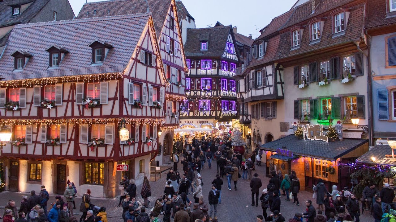 Rainy Day in Colmar France 🇫🇷 Christmas Walking Tour in December 