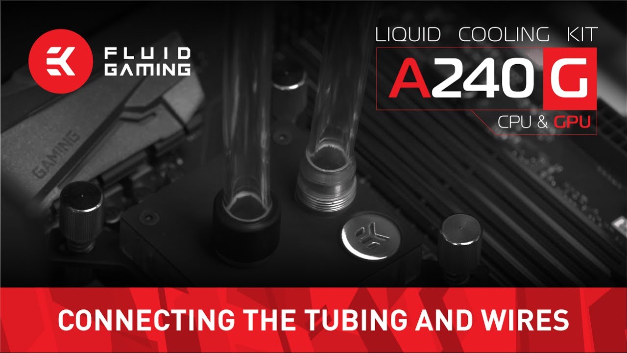 EK Fluid Gaming A240G - Connecting the tubing and wires