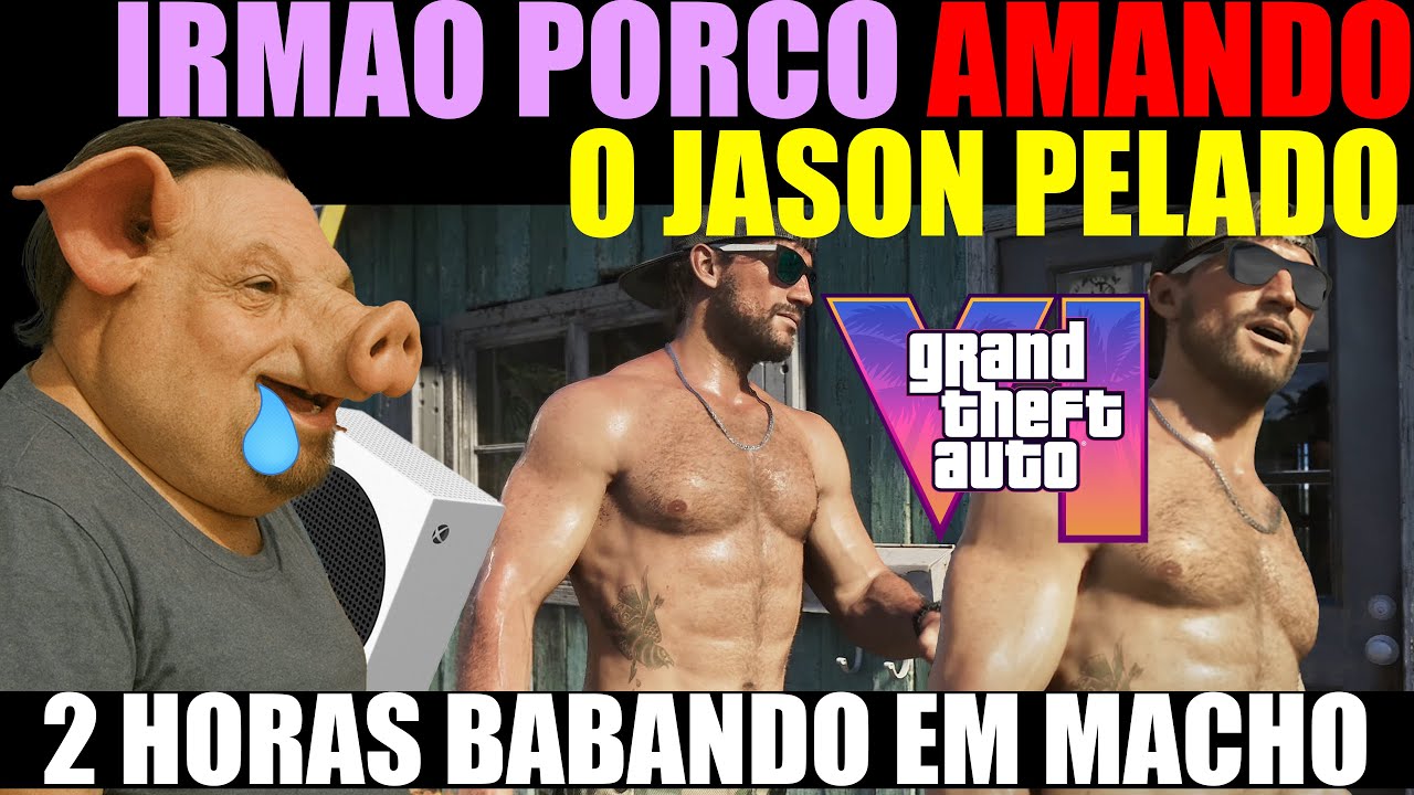 IRMAO PORCO SE ASSUMIU NO REACT DO GTA 6 TRAILER 2