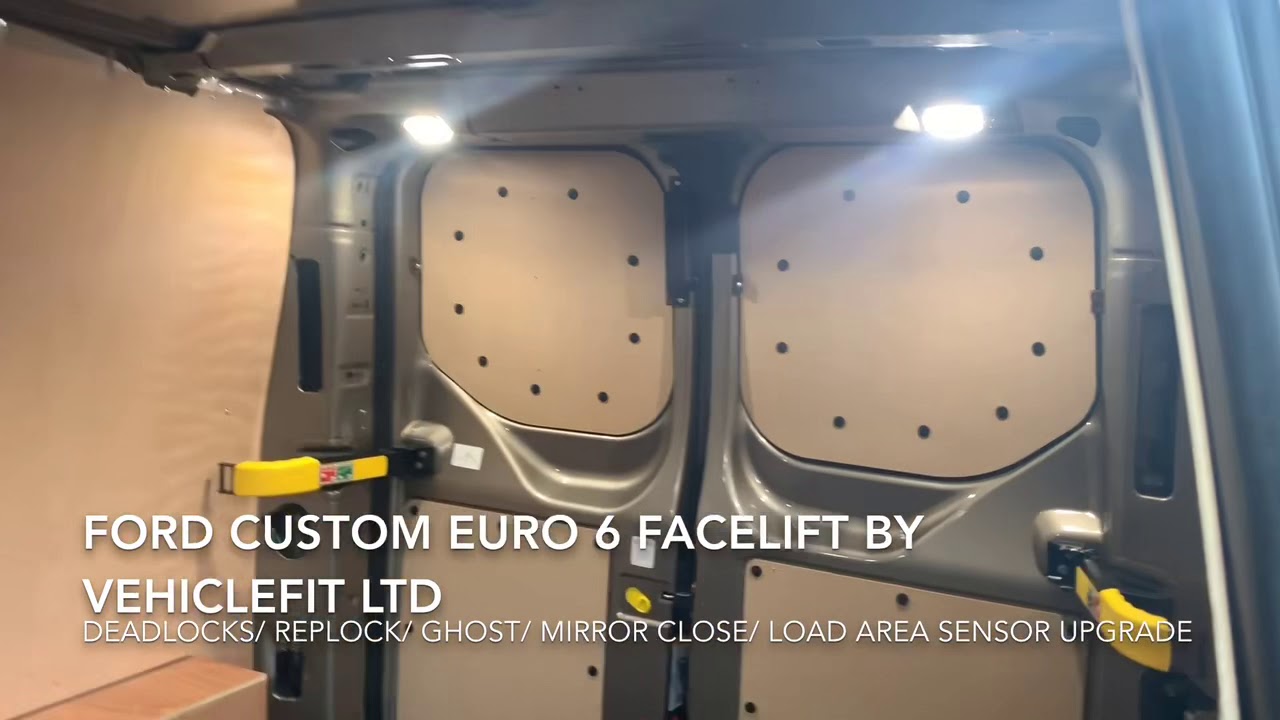 Ford Transit Custom Security package. Replock, Deadlocks, Ghost, Load area alarm sensor
