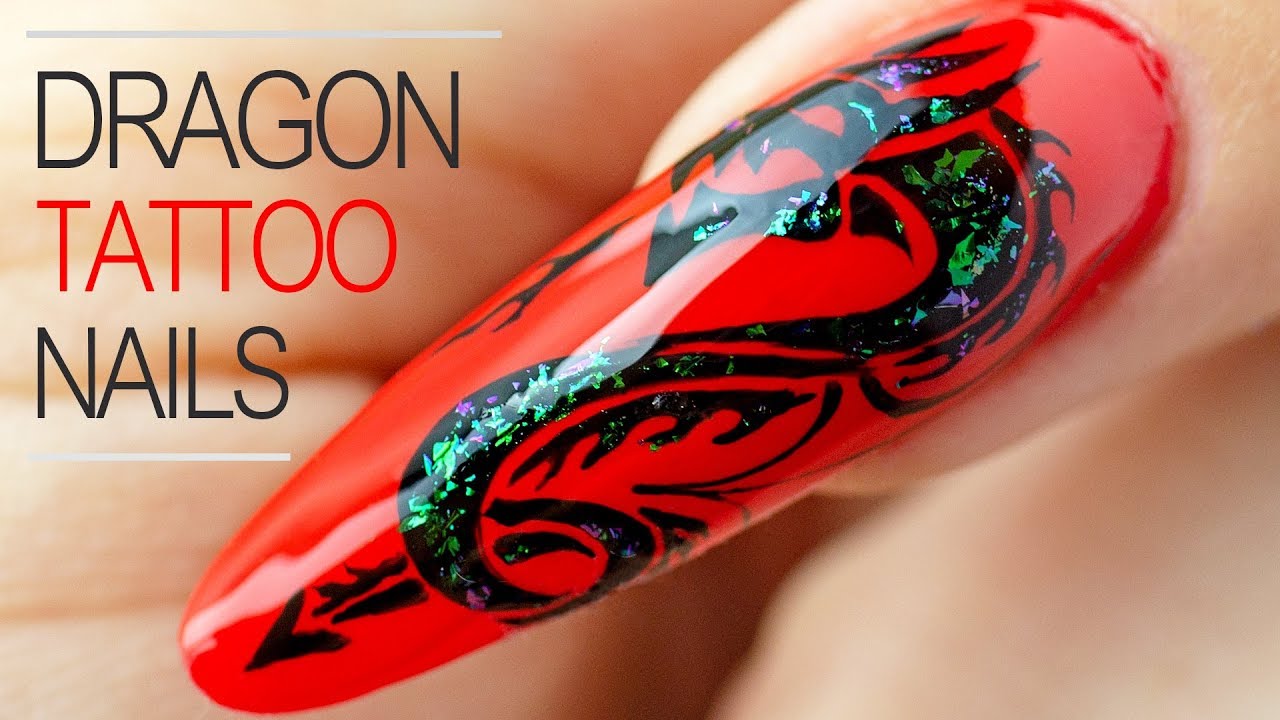 Дизайн Ногтей Dragon Tattoo - Как Я Делаю Ногти Дома