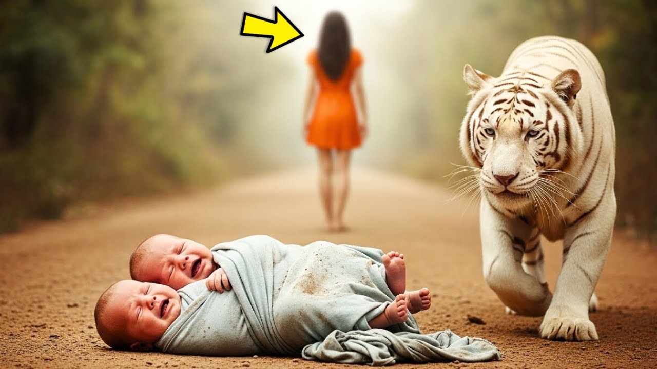 MILLIONÄRIN WITWE verlässt NEUGEBORENE ZWILLINGE auf der STRASSE, doch was der WEISSE TIGER tut…