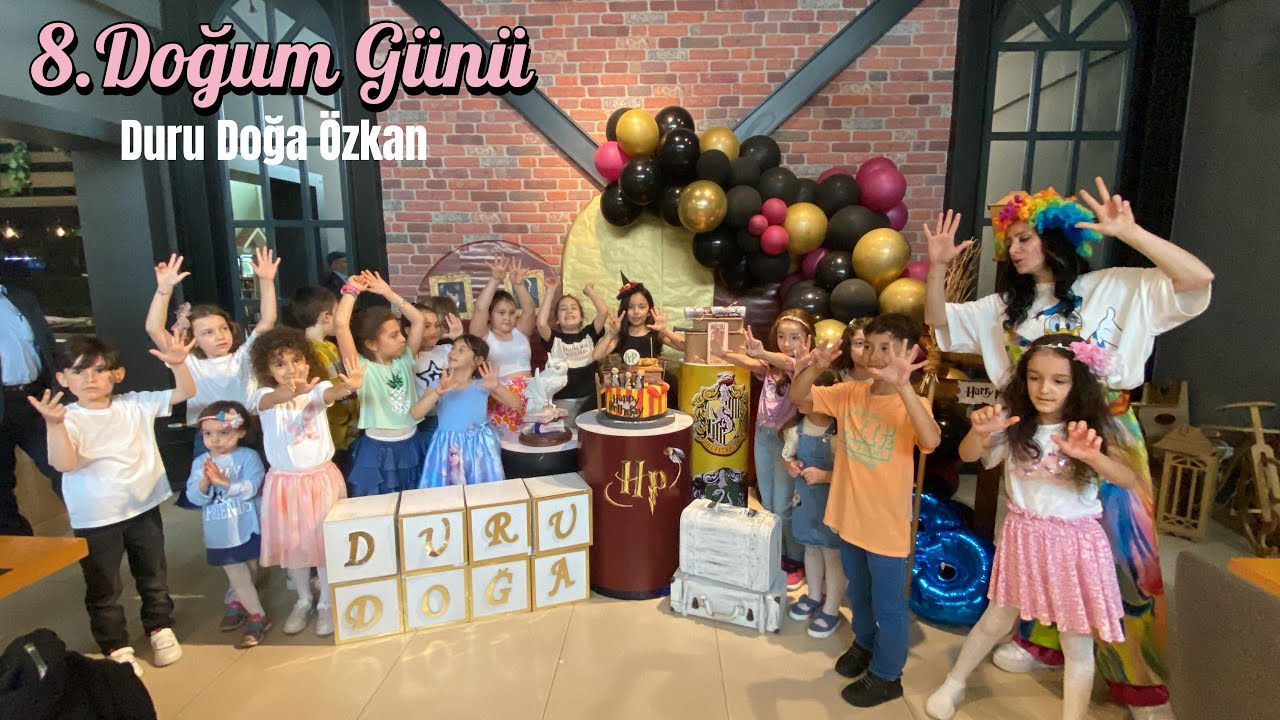 DURU DOĞA | 8. Yaş günü Sihirbaz Palyaço Hediyeler Oyunlar Müthiş Doğum Günü partisi (Hopidik Video)